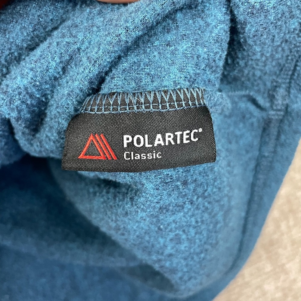 The North Face Polartec Classic Fleece Jacket Men's XL Blue Quarter Zip Pullover - Picture 10 of 14